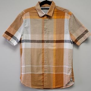 Sean john casual linen blend button down shirt